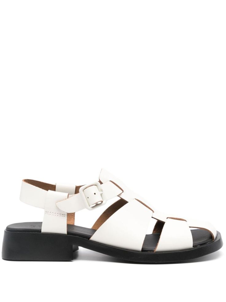 Serena White Leather Sandal