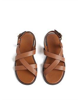 Isla Tan Leather Sandal