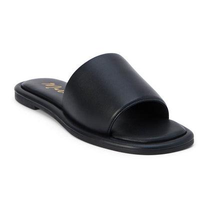 Luna Black Leather Slide