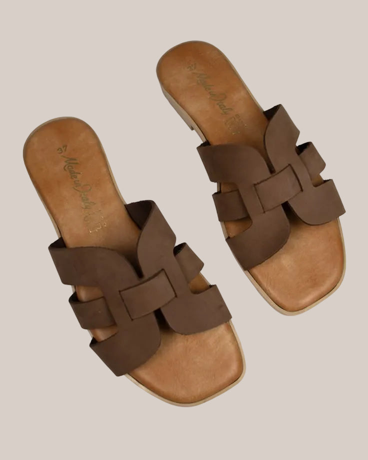 Amara Espresso Leather Sandal